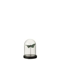 Stolp vlinders glas donker groen small