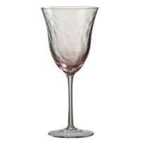 Wijnglas oneffen glas roze