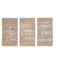 Panelen inspirerend hout naturel assortiment van 3