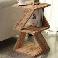 Bijzettafel Albeni - 100% MELAMINE - Atlantisch Grenen - 29,6 x 54,2 x 29,6 cm