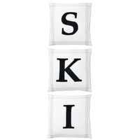 Kussen s-k-i katoen wit assortiment van 3