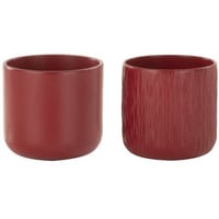 Bloempot gen keramiek rood extra extra small assortiment van 2