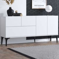 Glise Console | 100% MELAMINE | Wit, Zwart