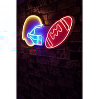 Neonverlichting Rugby - Wallity reeks - Rood/geel