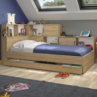 Tienerbed Erwan met opbergruimte | 90 x 200 cm | Artisan eik