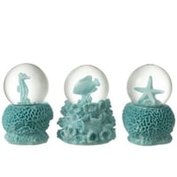 Waterbal zee polyresine azuur l assortiment van 3