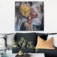 Handie Decoratief olieverfschilderij | Houten lijst | 50 x 50 cm