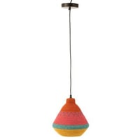 Hangende lamp strepen+zigzag bovenkant zeegras mix