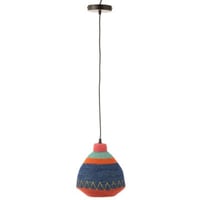 Hangende lamp strepen+zigzag onderkant zeegras mix
