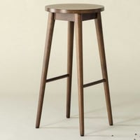 Barkruk Mollösand - Rubberhout Mokka - 36x75x36 cm