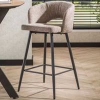 Barstoel Sieglinde - 51x50x94cm - beige bouclé