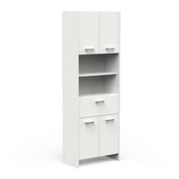 Kolomkast Coralie | 63,6 x 32,8 x 184,9 cm | Wit