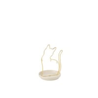 Kat kom porselein/metaal small