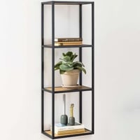 Wandrek Dover 37cm - zwart/wilde eik 