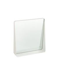Wandspiegel vierkant metaal/glas wit