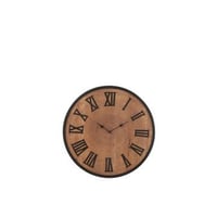 Wandklok nue mdf/ijzer naturel small