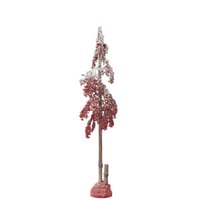 Kerstboom decoratief grote bessen plastiek rood medium