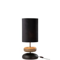 Lampe jade ijzer/dennenhout zwart/naturel