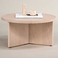 Salontafel Saltö - MDF - Ø85cm - Wit