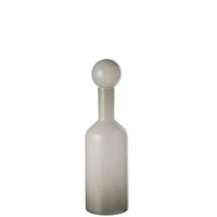 Vaas fles+stop effen glas wit small
