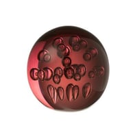 Presse papier bubles glas bordeau large