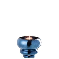 Theelichthouder/vaas julia glas blauw