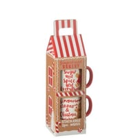 Box 2 tassen keramiek rood