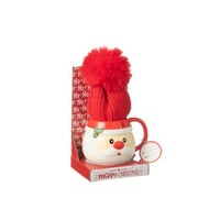 Tas+muts kerstman giftbox keramiek mix