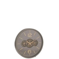 Klok tandwiel mdf grijs/goud large