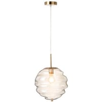Hanglamp glas licht cognac