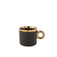 Doos van 1 tas keramiek zwart/goud