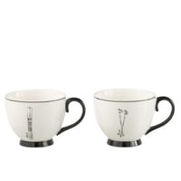 Doos 2 mokken cadeaudoos keramiek zwart/wit