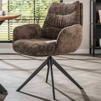 Eetkamerstoel Lungo - 66x67x90cm - draaibaar - taupe