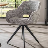 Eetkamerstoel Spring - 60x62x82cm - draaibaar - grijs