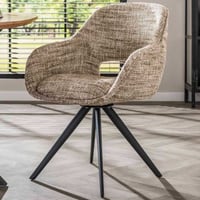 Eetkamerstoel Spring - 60x62x82cm - draaibaar - zand