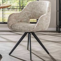 Eetkamerstoel Spring - 60x62x82cm - draaibaar - crème