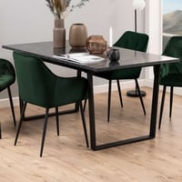 Eettafel Amanda 160x90 - marmer/zwart