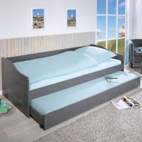 Uitschuifbed Leonie | 90 x 200 cm | 100% Melaminecoating | Kleur: Donkergrijs