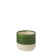 Bloempot reya porselein wit/groen