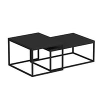 Leka Bijzettafel (2 stuks) | 100% MELAMINE | Zwart