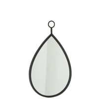 Hangspiegel drop spiegel/mdf zwart medium