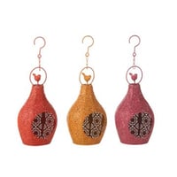 Theelichthouder hangend metaal mix assortiment van drie