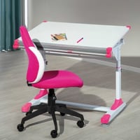 Bureau Tamara met kantelbaar bureaublad - groen/roze