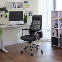 Bureaustoel Mesh Computerstoel Ergonomisch 140kg Tilt Zwart