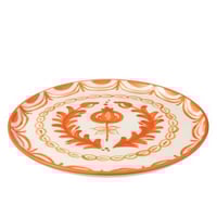 Plate granada ceramic white/orange