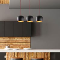 Berceste Kroonluchter | IJZEREN BODY | Zwart, Rood