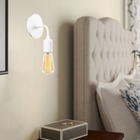 Noor Wandlamp | Metalen behuizing | 12x20 cm | Wit