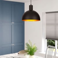Sivani Kroonluchter | METALEN BEHUIZING | Zwart, Goud