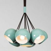 Sivani Kroonluchter | METALEN BEHUIZING | Turkoois, Wit