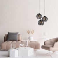 Hanglamp Alby - Ø65x117cm - zwart metaal